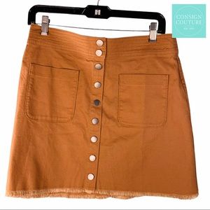 NWT Madewell Snap Button A Line Skirt